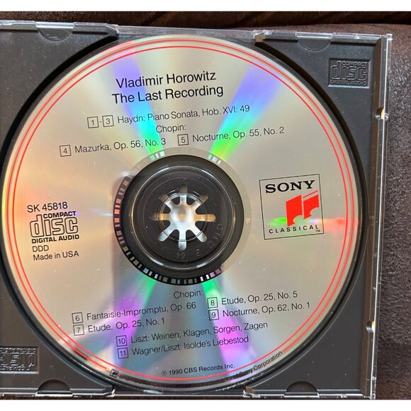 Vladimir Horowitz "The Last Recording" CD - Classical Chopin Haydn Liszt Wagner - Picture 2 of 10